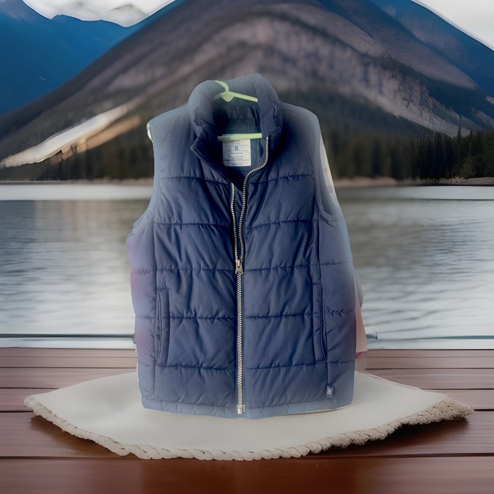 Gap Kids Youth Boys Size S 6/7 Puffer Vest Jacket Navy‎ Blue Cold Control